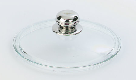 Demeyere glazen deksel met roestvrijstalen knop en rand